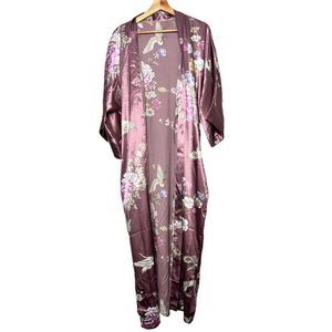 Sumi Floor Length Floral Kimono